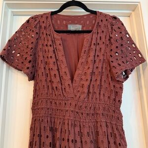 Anthropologie Somerset Eyelet Midi Dress